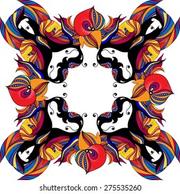 Decorative design element in Asian style. Vector format.