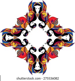Decorative design element in asian style. Vector format