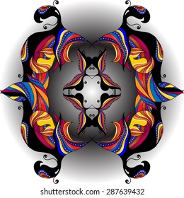 Decorative design element in asian style. Vector format.
