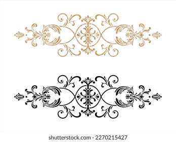 Decorative design element filigree calligraphy vector. You can use for wedding decoration of greeting card and laser cutting.