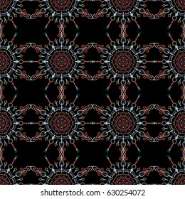 Decorative design element filigree calligraphy. Vector illustration. Orange and violet vintage baroque ornament. Retro seamless pattern antique style acanthus.