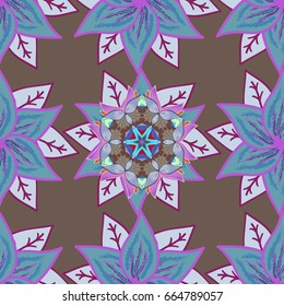 Decorative design element filigree calligraphy. Vintage baroque mandala ornament on background. Retro pattern antique style acanthus. Vector illustration.