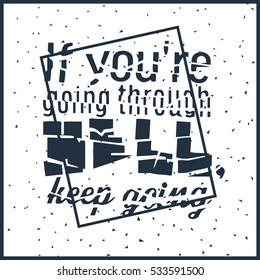 decorative design element, motivation quote illustration frame