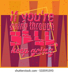 decorative design element, motivation quote illustration frame