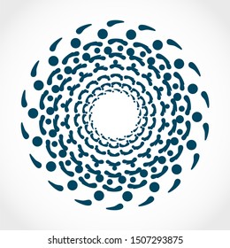 Decorative design element. Patterns with geometric ethnic ornament. Circular ornamental symbol.