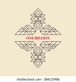 Decorative Design Element in Retro Style. Vector Calligraphic Template. Line Art Design for Invitations, Posters, Presentation. Element for Design. Vector Vintage Frame. Calligraphic Linear Element