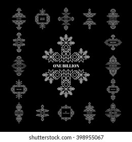 Decorative Design Element in Retro Style. Vector Calligraphic Template. Line Art Design for Invitations, Posters, Presentation. Element for Design. Vector Vintage Frame. Calligraphic Linear Element