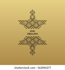 Decorative Design Element in Retro Style. Vector Calligraphic Template. Line Art Design for Invitations, Posters, Presentation. Element for Design. Vector Vintage Frame. Calligraphic Linear Element 