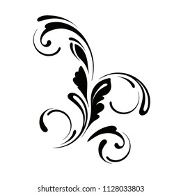 Decorative design elements. Floral hand drawn pattern for greeting cards, covers, paper, wallpaper, banners, frame, background. Swirly art flowers.