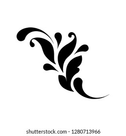 Decorative design elements. Floral hand drawn pattern for greeting cards, covers, paper, wallpaper, banners, frame, background. Swirly art flowers.