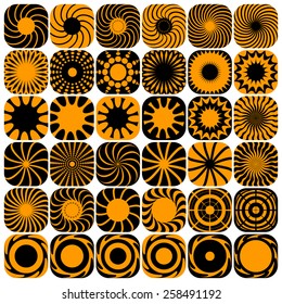 Decorative design elements. Patterns set. Vector art.