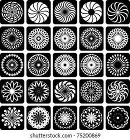 Decorative design elements. Patterns set. Vector art.