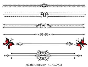 Decorative design elements or rule lines