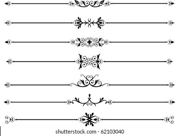 Decorative design elements or rule lines