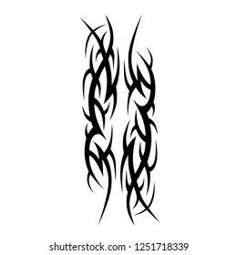 decorative design fantasy flame graphic,  art deco background, tribal tattoo swirl