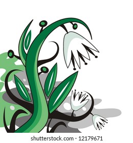 Decorative design with flowers