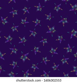 Decorative design with gradient mesh stars. Background  for decoration and your design. Seamless pattern. Vector.