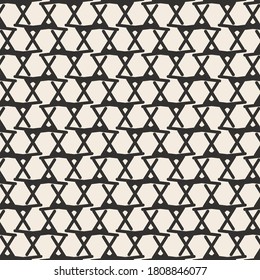 Decorative design made of short crossed or overlapping lines. Broken grid pattern on light background.