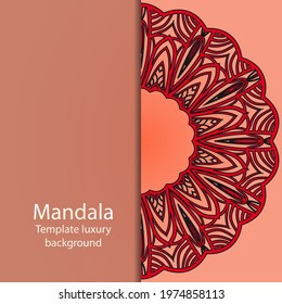 decorative design of mandala. Vector illustration. Floral ornament