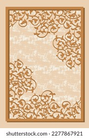 Decorative Design Modern Classic Shaded Leaves Pattern Carpet