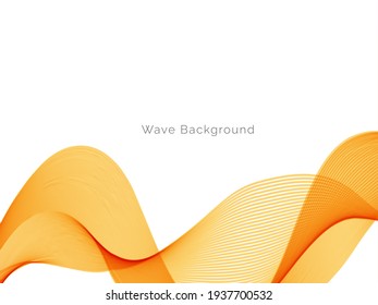 Diseño decorativo de diseño moderno con diseño suave de fondo de onda amarillo vectorial