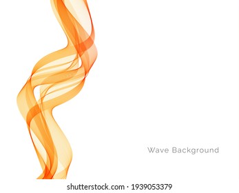 Diseño decorativo de diseño moderno con diseño suave de fondo de onda amarillo vectorial