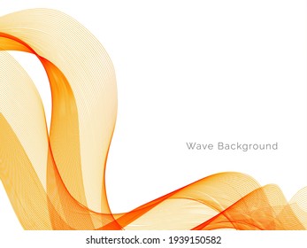 Decorative design modern pattern with stylish smooth yellow wave background vector