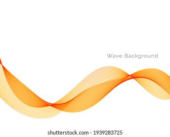 Diseño decorativo de diseño moderno con diseño suave de fondo de onda amarillo vectorial