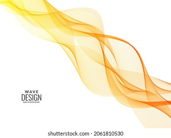 Decorative design modern pattern with stylish smooth yellow wave background vector