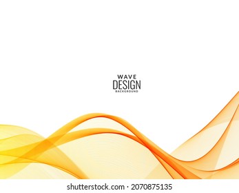 Diseño decorativo de diseño moderno con diseño suave de fondo de onda amarillo vectorial