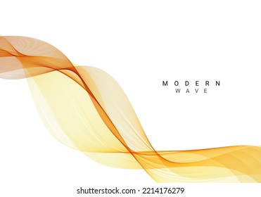 Diseño decorativo de diseño moderno con diseño suave de fondo de onda amarillo vectorial
