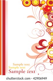 decorative design with orange circle