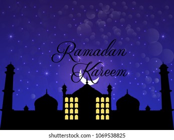 Decorative design for a Ramadan Kareem background