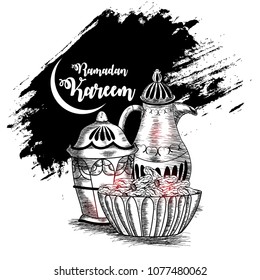 Decorative design for a Ramadan Kareem background