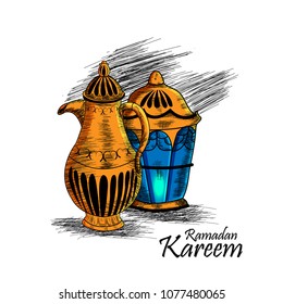 Decorative design for a Ramadan Kareem background