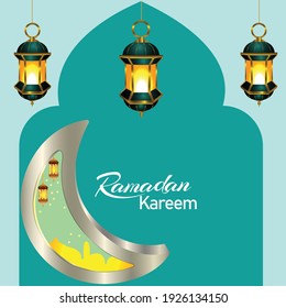 Decorative design for a Ramadan Kareem background