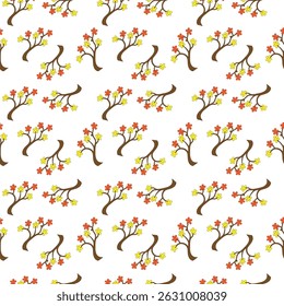  A decorative design showcasing trees and leaves, creating a natural pattern in vibrant green tones.