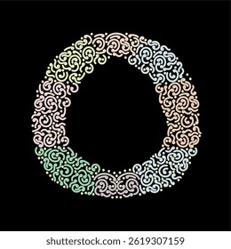 Dekoratives Design im Spektrum Kreismuster.