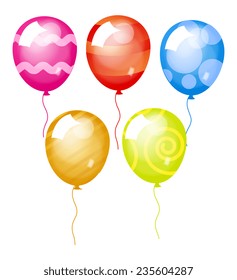 Decorative Designs of Colorful Balloons
