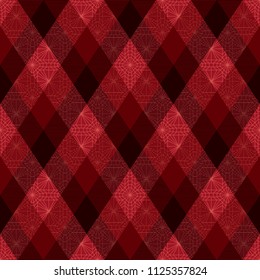 Decorative diagonal tartan inspired vector seamless pattern background 2