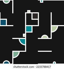 Decorative diagram colorful geometric figures background illustration