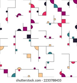 Decorative diagram colorful geometric figures background illustration