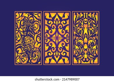 Plantilla Cnc De Corte De Láser De Patrón Abstracto Decorativo