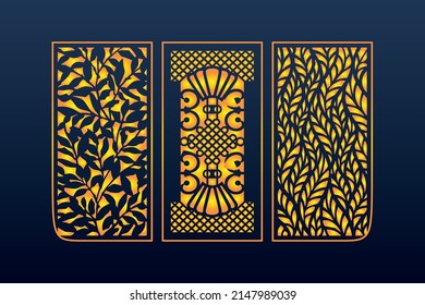 Decorative Die Cut Abstract Pattern Laser Cut Cnc Template