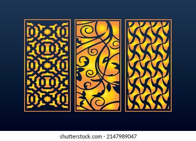 Decorative Die Cut Abstract Pattern Laser Cut Cnc Template