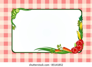  decorative diet border with vegetables