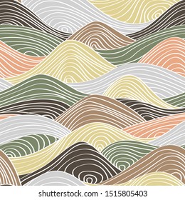 Decorative digital background with wavy lines, bright colorful vector of liduid geometry