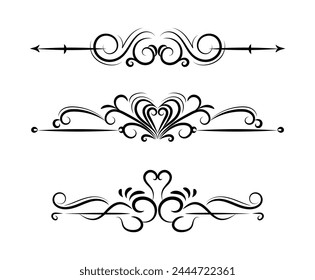Decorative divider element style collection vector