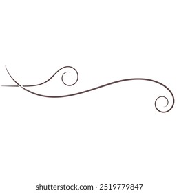 Decorative Divider Line Symmetric Ornamental Border Floral Motif Abstract Flourish Filigree Elements