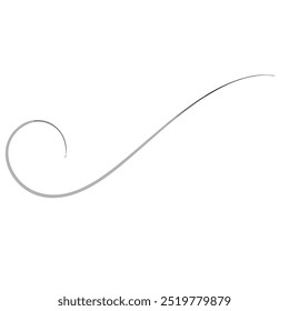 Decorative Divider Line Symmetric Ornamental Border Floral Motif Abstract Flourish Filigree Elements